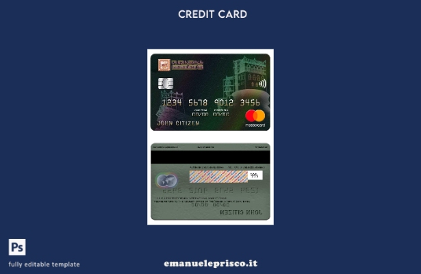modello di mastercard bancario internazionale Yemen in stile verificato